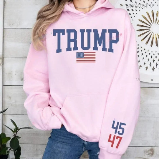 Donald Trump Sweatshirt - 45 47 O-neck Train Hoodie