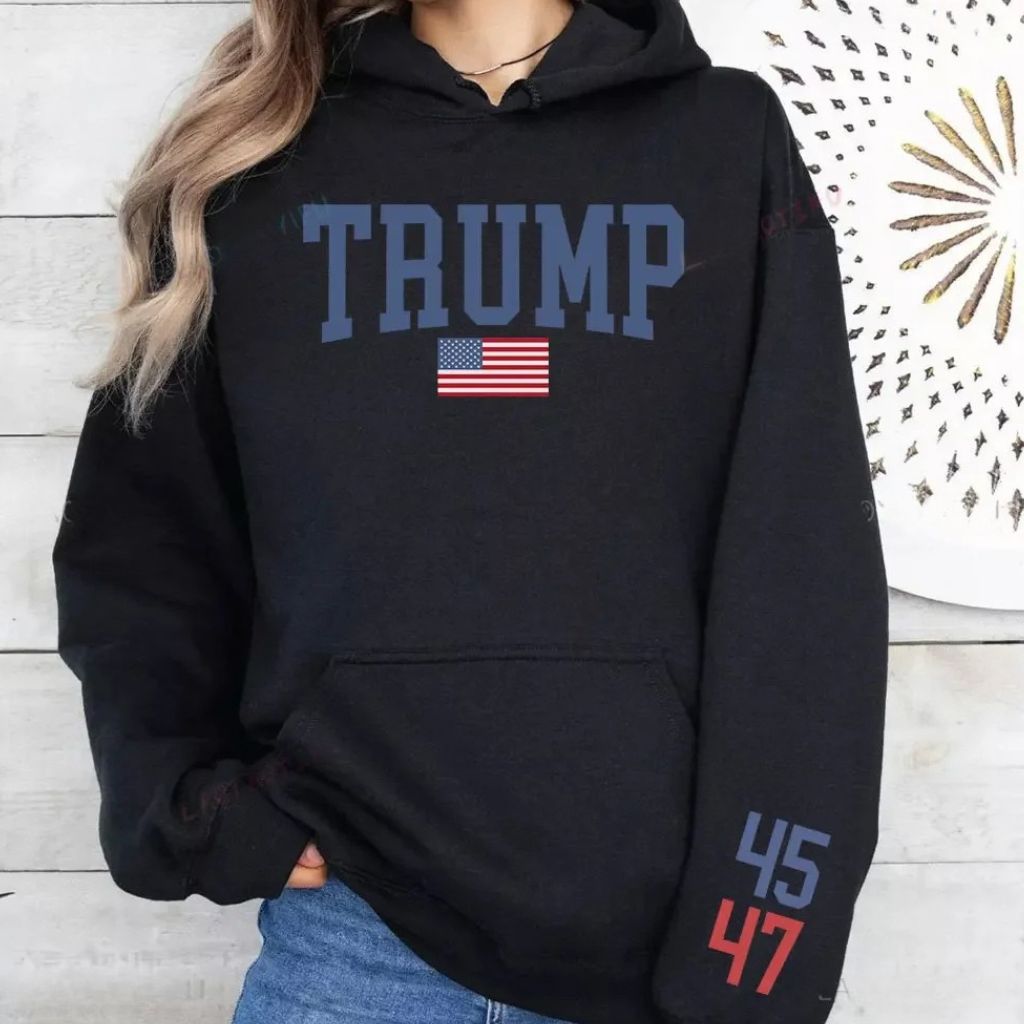 Donald Trump Sweatshirt - 45 47 O-neck Train Hoodie