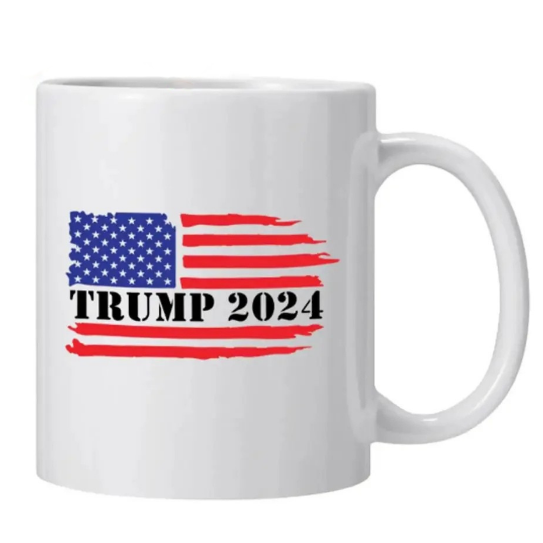 Donald Trump Mug - Ceramic American Flag Trump 2024 Mug