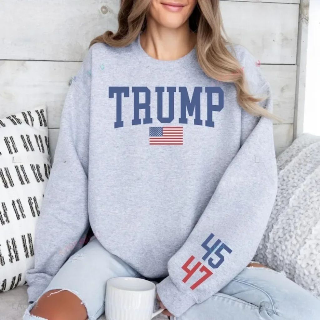 Donald Trump Sweatshirt - 45 47 O-neck Train Hoodie