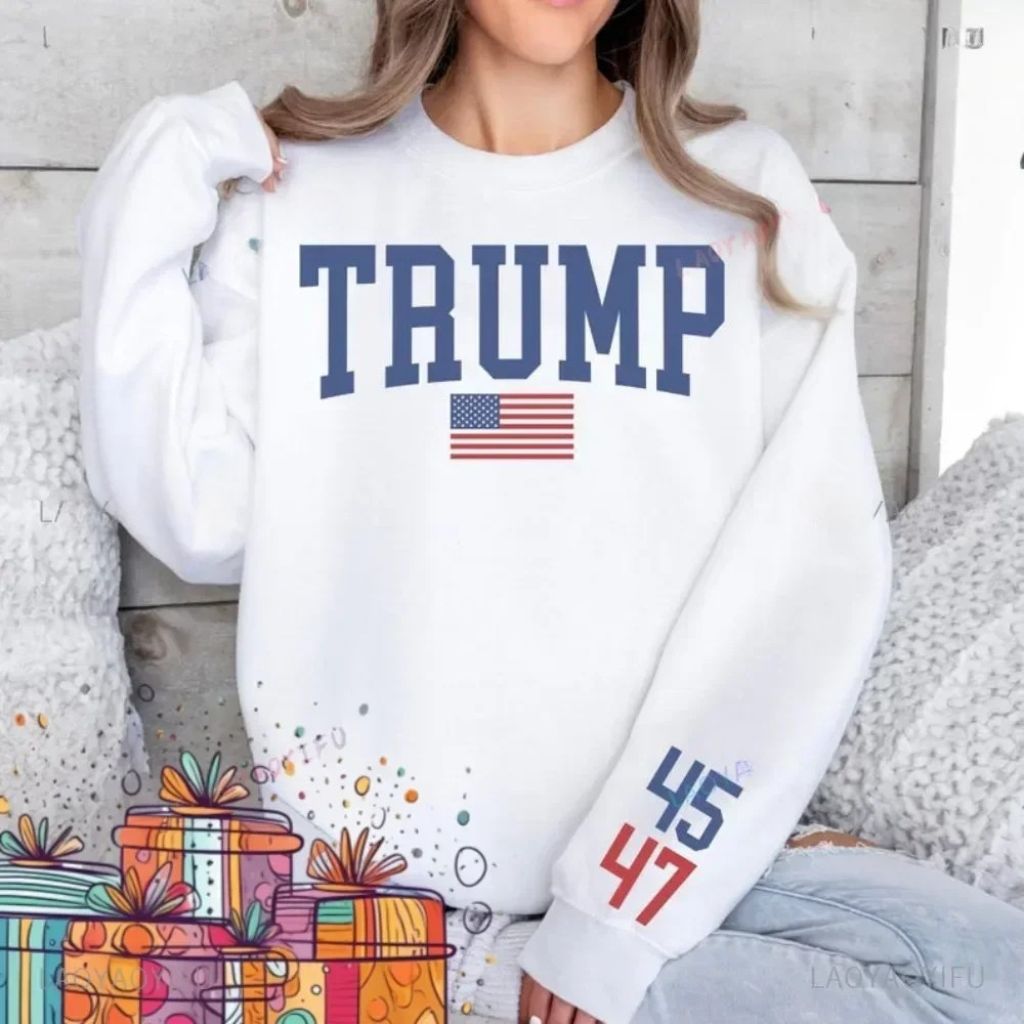 Donald Trump Sweatshirt - 45 47 O-neck Train Hoodie