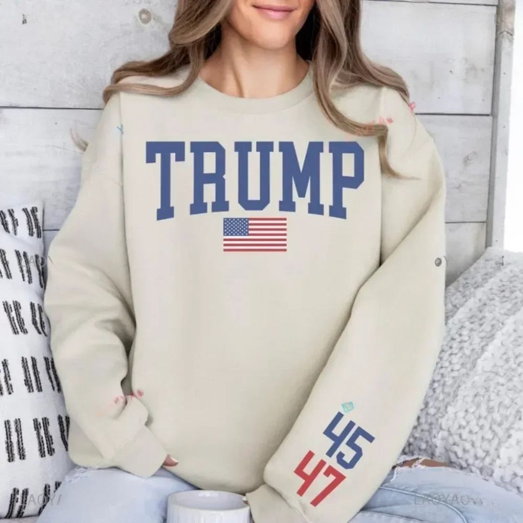 Donald Trump Sweatshirt - 45 47 O-neck Train Hoodie