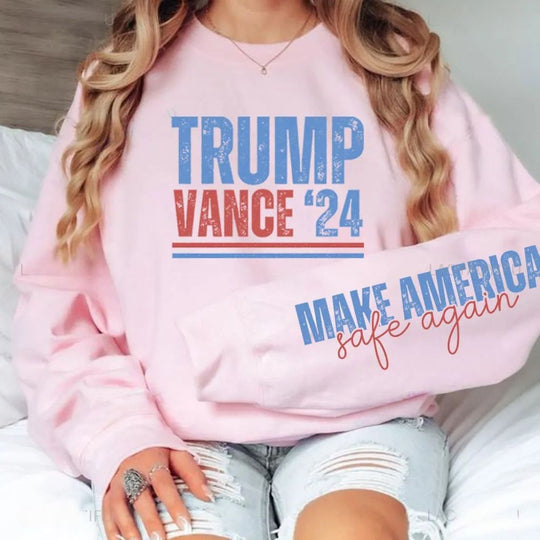 Donald Trump Sweatshirt - 45 47 O-neck Train Hoodie