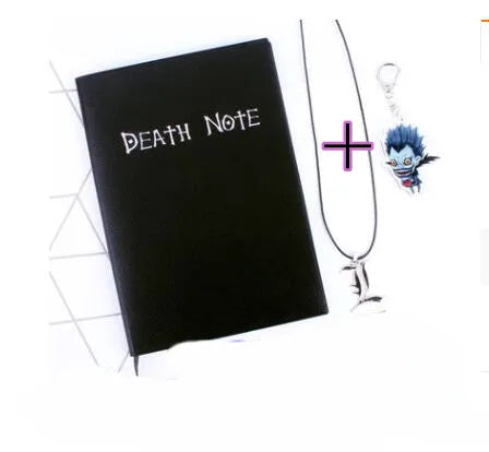 Death Note Notebook Set Leather Journal with keychain and necklace