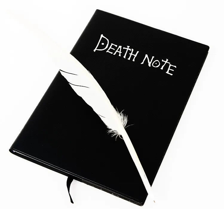 Death Note Notebook Set Leather Journal with feather