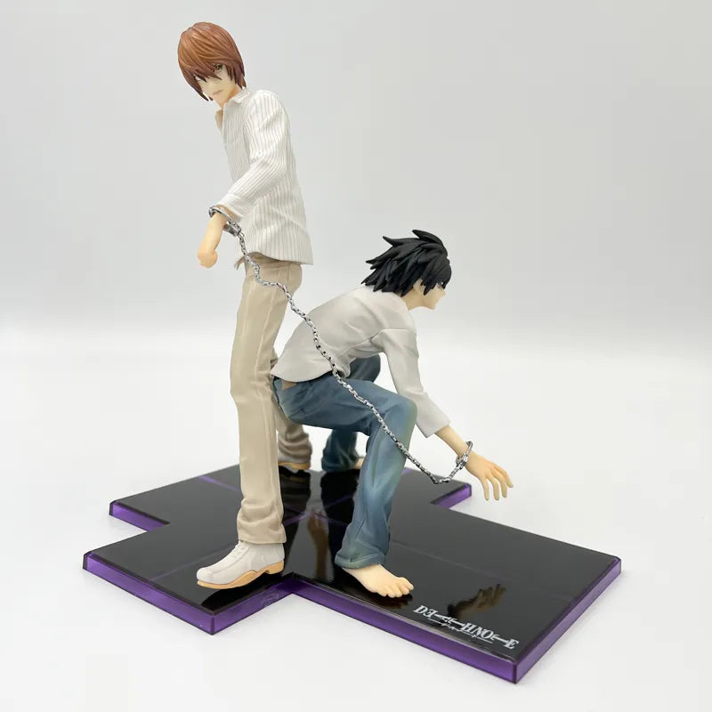 Death Note 8.5" Light Yagami and L handcuffed Anime Figures