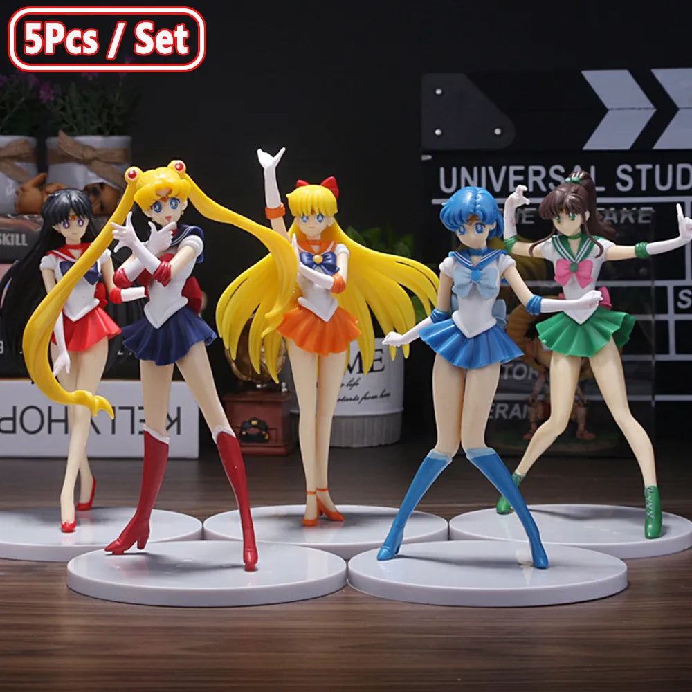 Sailor Moon 5 Figure Set Anime Figures Sailor Sisters