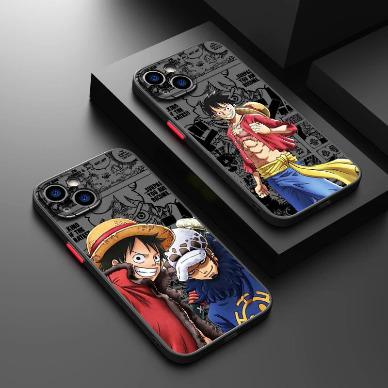 One Piece Luffy Phone Case For iPhone - Frosted Translucent Cover