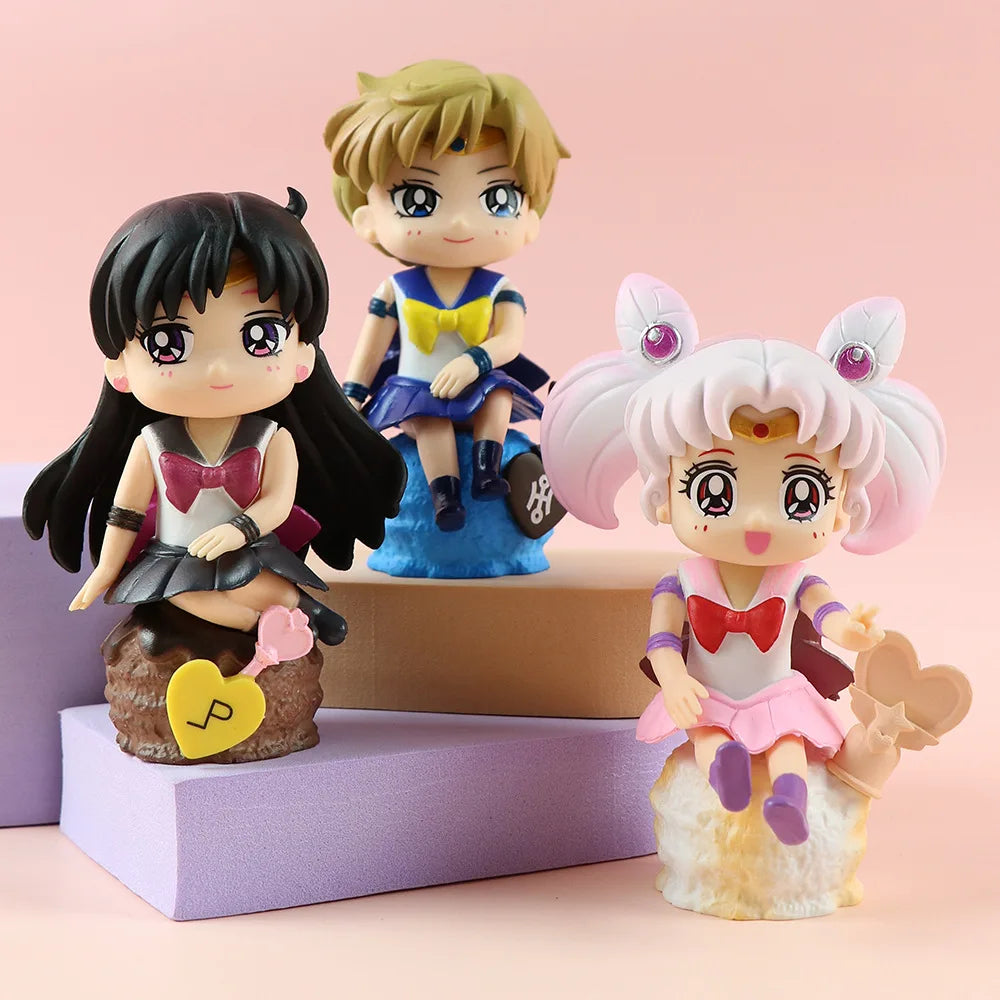 Sailor Moon 6pc Action Figure Set / Anime Figure Set