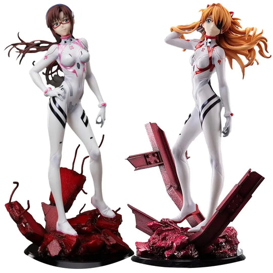 Neon Genesis Evangelion 9.8" Anime Kawaii Asuka & Makinami Figures