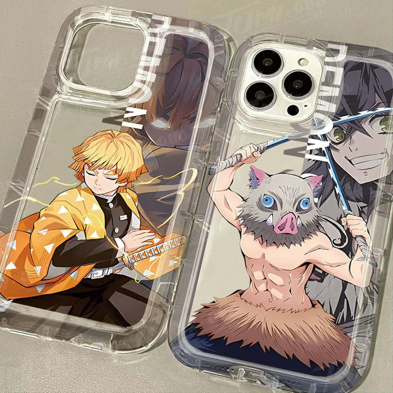 Demon Slayer Phone Case For iPhone - Transparent Silicone Cover