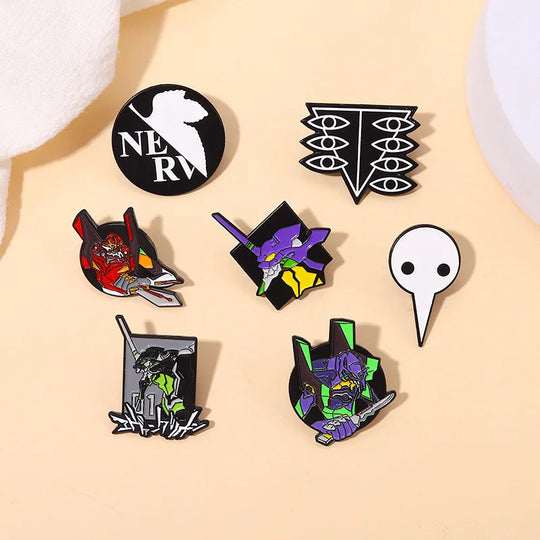 Neon Genesis Evangelion EVA 01 02  Enamel Pins