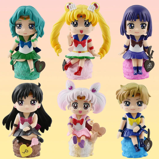 Sailor Moon 6pc Action Figure Set / Anime Figure Set