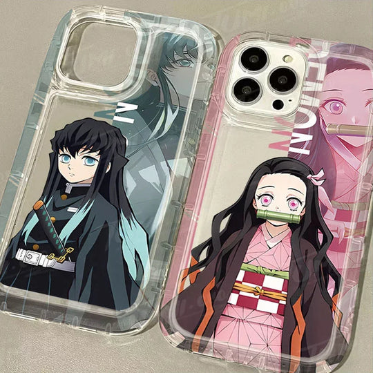 Demon Slayer Phone Case For iPhone - Transparent Silicone Cover